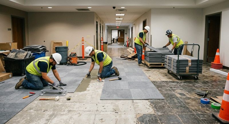 Our team working on Flooring Service projects in Middlesex County, MA