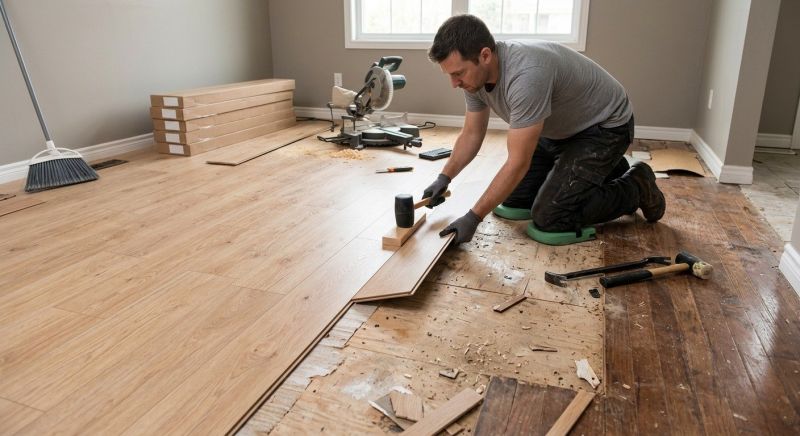 Laminate Floor Replacement in North Reading, MA