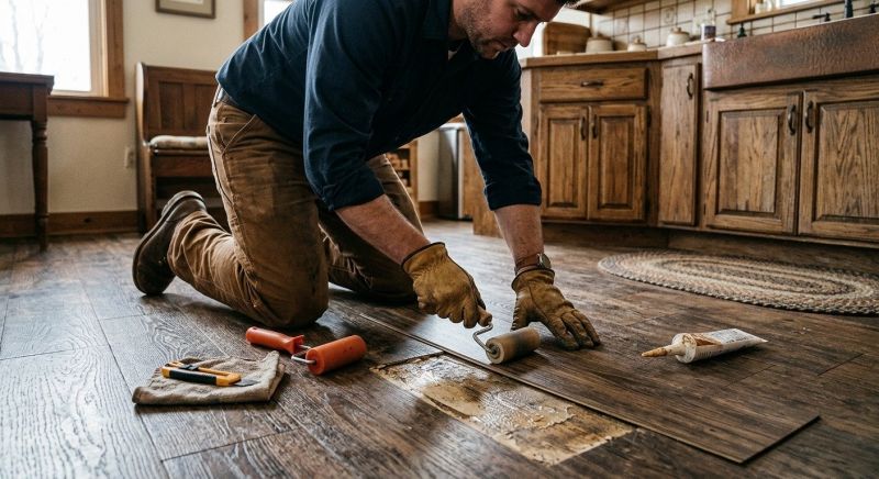 Linoleum Floor Installation in Chestnut Hill, MA