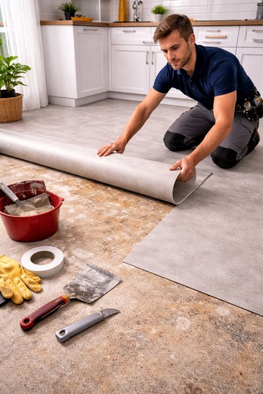 Linoleum Floor Installation in Wayland, MA