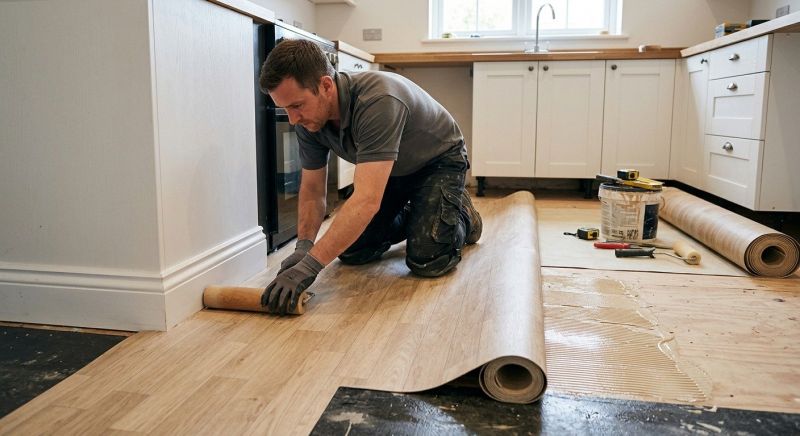Sheet Linoleum Installation in Weymouth, MA